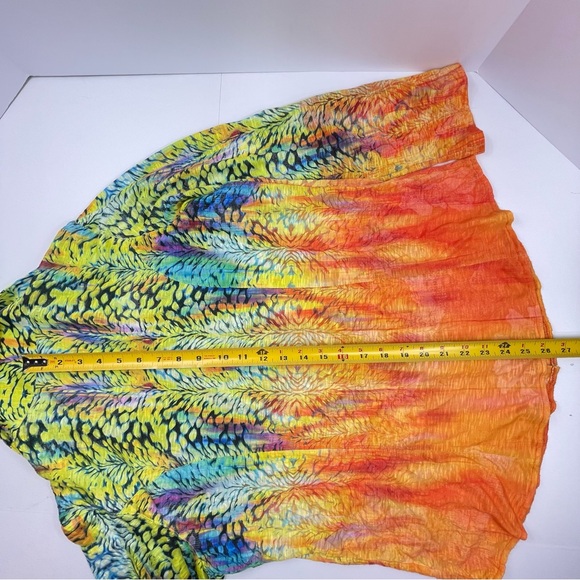 DAVID CLINE Women's Tang Long Sleeve Shirt Mulit Color Watercolors Size Large - Picture 9 of 9